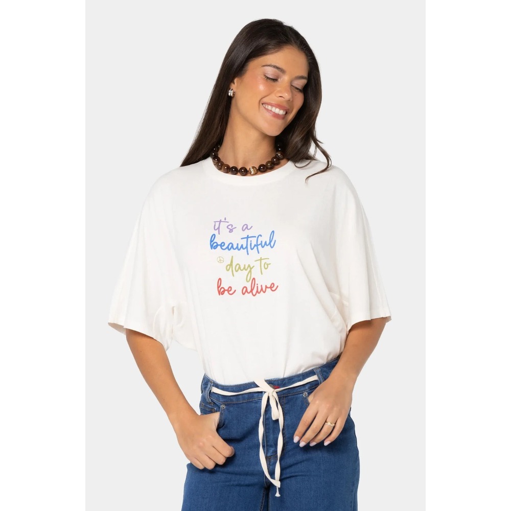 Peace Love World Printed Affirmation tee shirt pristine, X-Large